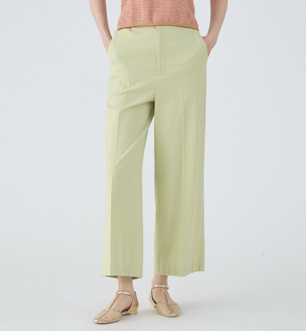 MACPHEE「コットンレーヨンリネンストレッチ ストレートパンツ」|その他|