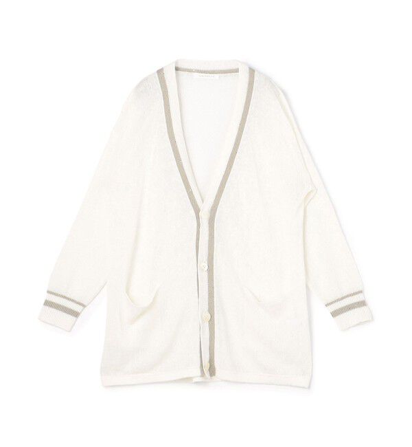GALERIE VIE「リネンコードパイエット Vネックカーディガン」|カーディガン|12 ホワイト系