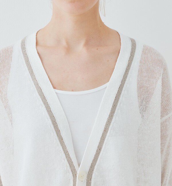 GALERIE VIE「リネンコードパイエット Vネックカーディガン」|カーディガン|