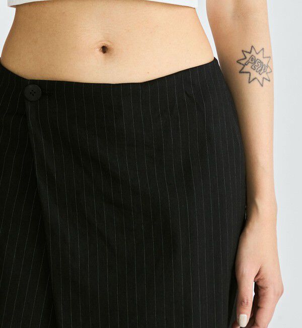 Edition「リネンストレッチ ラップスカート」|スカート|