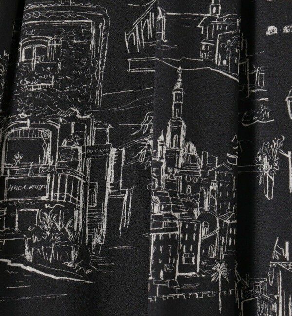 GALERIE VIE「 LandScapeシルクストレッチ イージータックスカート」|スカート|