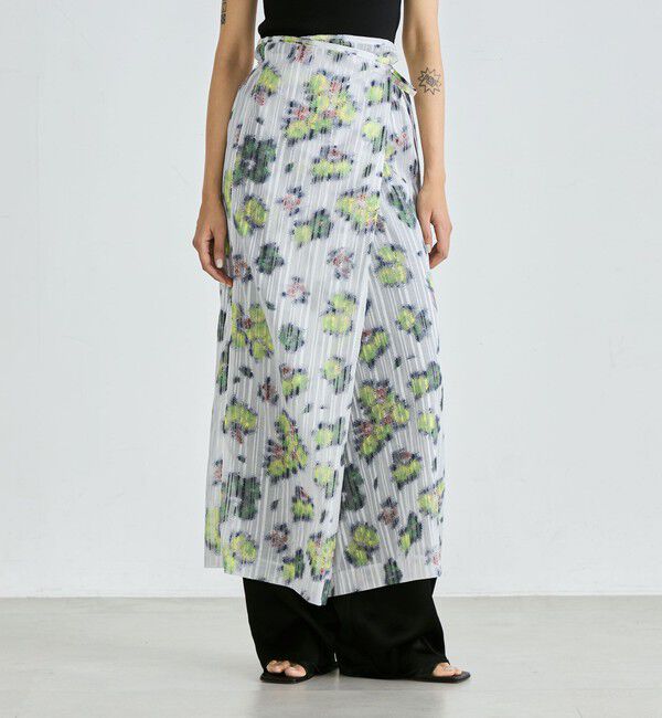 Edition「フラワープリント ラップスカート」|スカート|