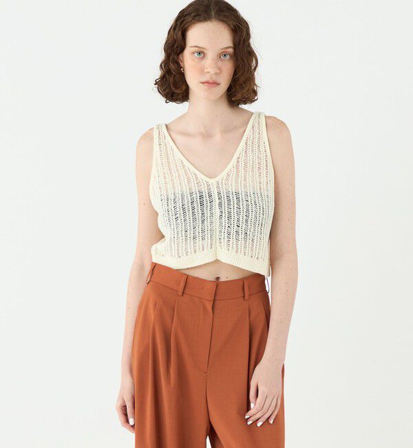 Ballsey「チュールテープ ショートプルオーバー」|ニット・セーター|