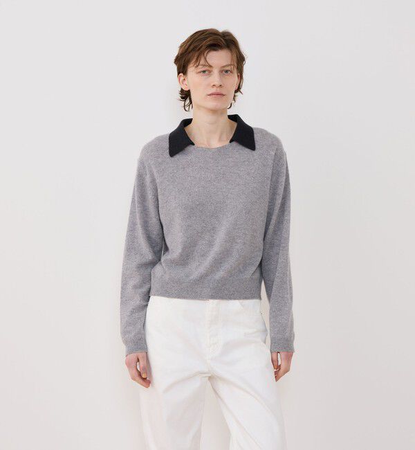 GALERIE VIE「スコットランドカシミヤ クレリックプルオーバー」|ニット・セーター|