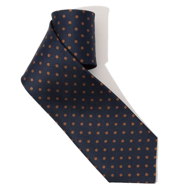 TOMORROWLAND GOODS「ERRICO FORMICOLA シルクプリント ドット柄ネクタイ」|ネクタイ・蝶ネクタイ|68 ネイビー系