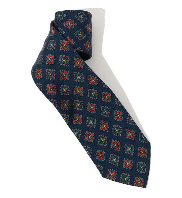 TOMORROWLAND GOODS「TOMORROWLAND MADE IN ITALY シルクプリント 小紋柄ネクタイ」|ネクタイ・蝶ネクタイ|68 ネイビー系