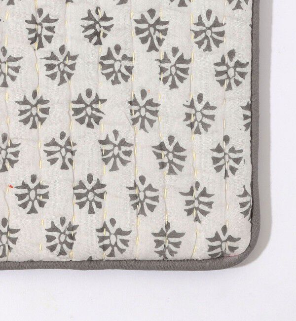 TOMORROWLAND HOME「ブロックプリントキルト クッションカバー（45cm&times;45cm）」|クッション・クッションカバー|