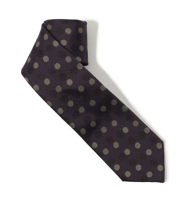 TOMORROWLAND GOODS「TOMORROWLAND シルクジャガード ドット柄ネクタイ」|ネクタイ・蝶ネクタイ|76 パープル系
