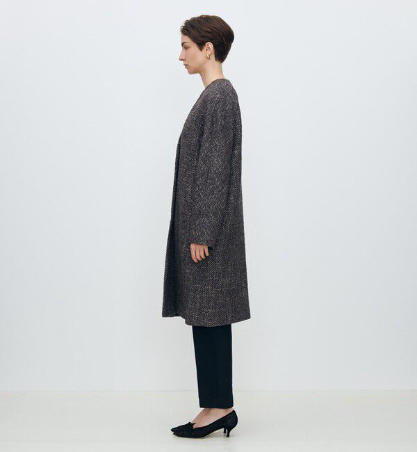 TOMORROWLAND collection「ブークレー Vカラードルマンスリーブコート」|ノーカラーコート|