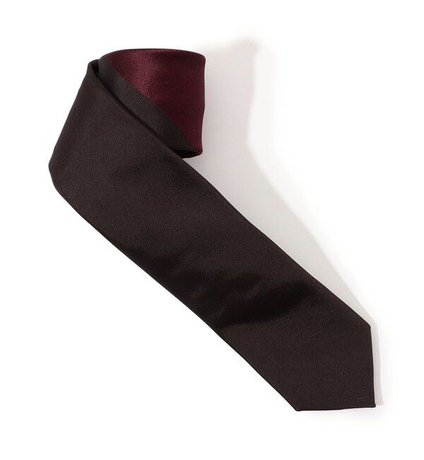 TOMORROWLAND GOODS「TOMORROWLAND シルク レジメンタルストライプ ナローネクタイ」|ネクタイ・蝶ネクタイ|48 ダークブラウン系