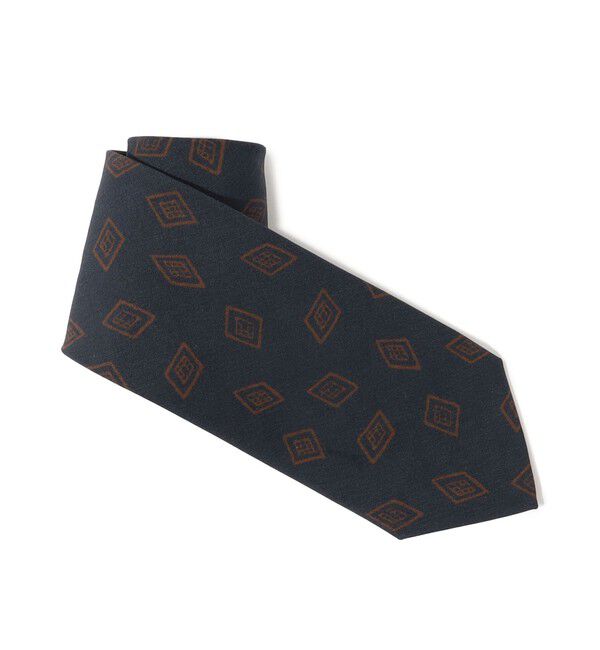 TOMORROWLAND GOODS「Bleck シルクプリント 小紋柄ネクタイ」|ネクタイ・蝶ネクタイ|68 ネイビー系