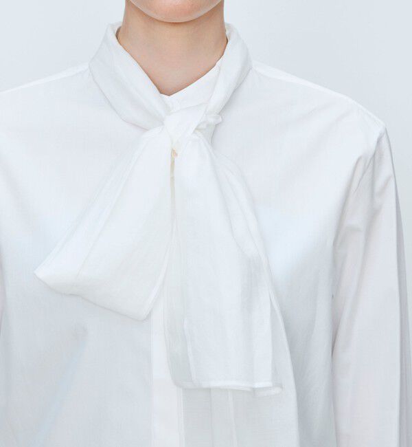 TOMORROWLAND collection「コンパクトブロード シフォンボウタイブラウス」|シャツ・ブラウス|