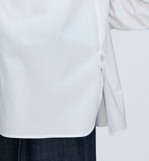 TOMORROWLAND collection「ケミカルフラワーレース タイブザムブラウス」|シャツ・ブラウス|