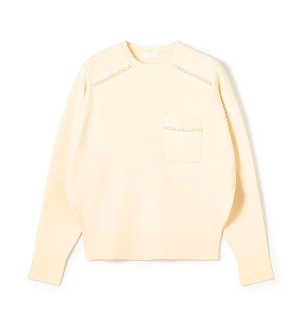 Ballsey「パールコンビ ポケットプルオーバー」|ニット・セーター|11 ホワイト