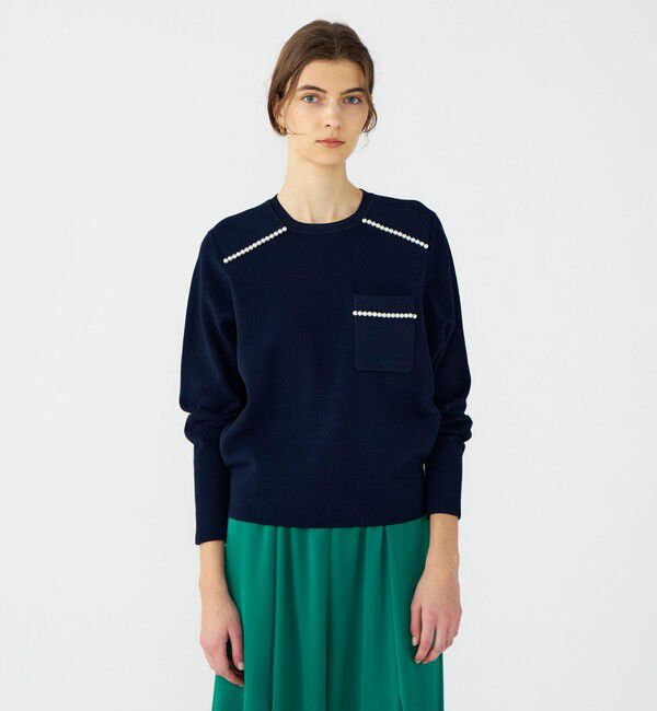 Ballsey「パールコンビ ポケットプルオーバー」|ニット・セーター|