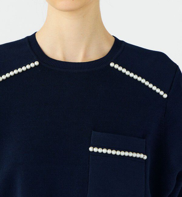 Ballsey「パールコンビ ポケットプルオーバー」|ニット・セーター|