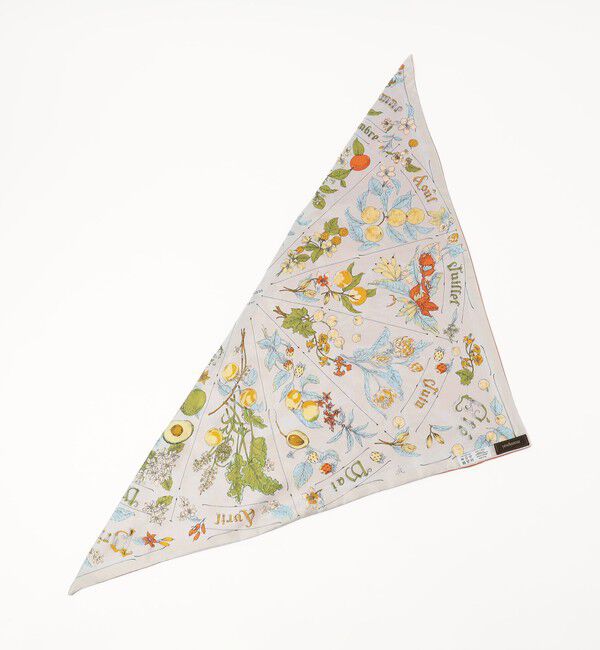 TOMORROWLAND GOODS「manipuri 三角スカーフミニ ガラスドームフラワー」|バンダナ・スカーフ|