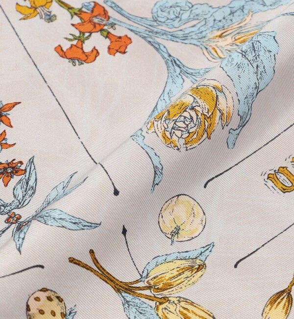 TOMORROWLAND GOODS「manipuri 三角スカーフミニ ガラスドームフラワー」|バンダナ・スカーフ|