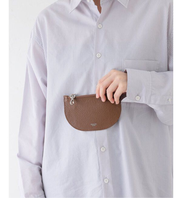  「【blancle/ ブランクレ】T.LETHER SEMI CIRCLE POUCH」|ポーチ|