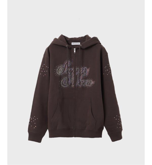JOINT WORKS「Super Nova by Skin別注 Rhinestone Zip Hoodie」|パーカー|ブラウン