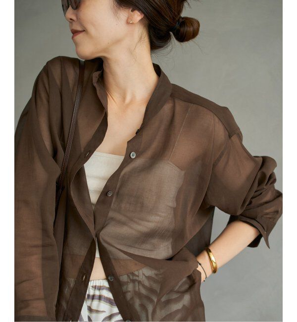 Plage「organdy sheer シャツ」|シャツ・ブラウス|ブラウン