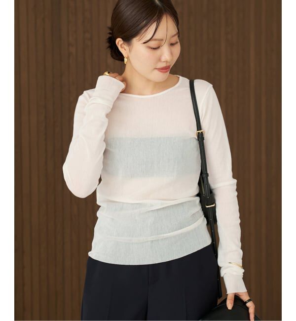 Plage「《追加》Mesh Sheer ロンT 4」|Tシャツ・カットソー|ホワイト