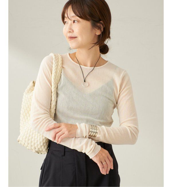 Plage「《追加》Mesh Sheer ロンT 4」|Tシャツ・カットソー|ナチュラル
