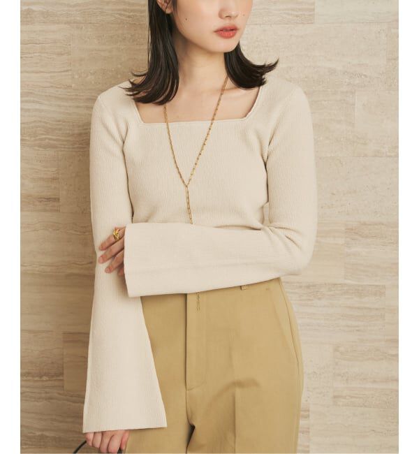 Plage「Noil silk Square ニット」|ニット・セーター|ナチュラル