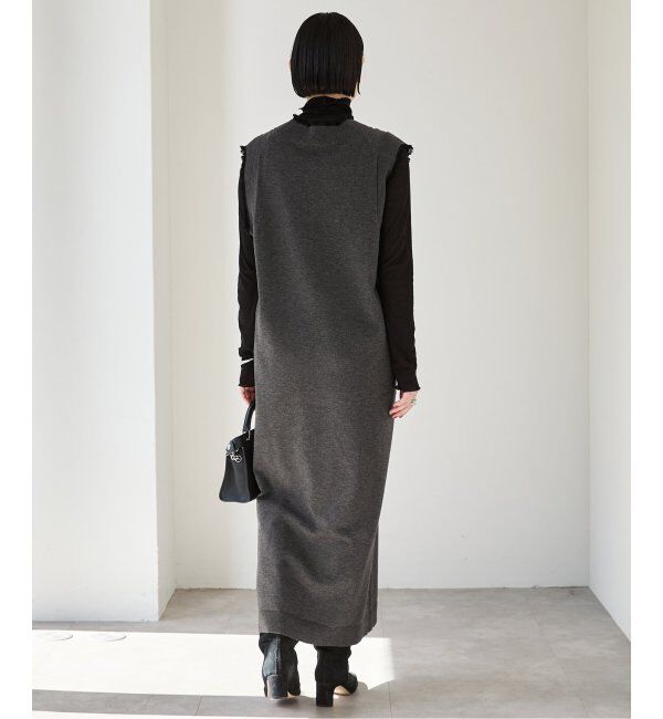 VERMEIL par iena「woolmix フリルリブニットワンピース」|ワンピース|