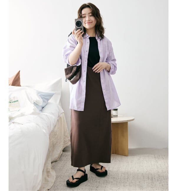 SLOBE IENA「リネンコットンレギュラーシャツ」|シャツ・ブラウス|