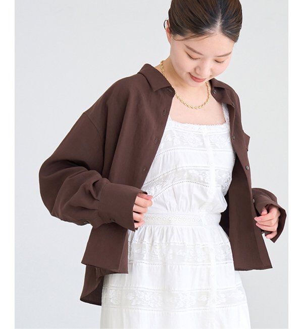 IENA「フィブリルポプリンショートシャツ」|シャツ・ブラウス|