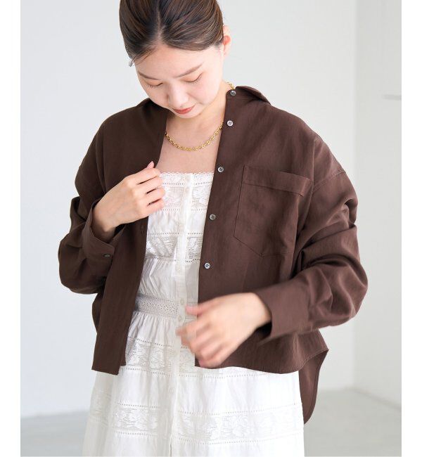 IENA「フィブリルポプリンショートシャツ」|シャツ・ブラウス|