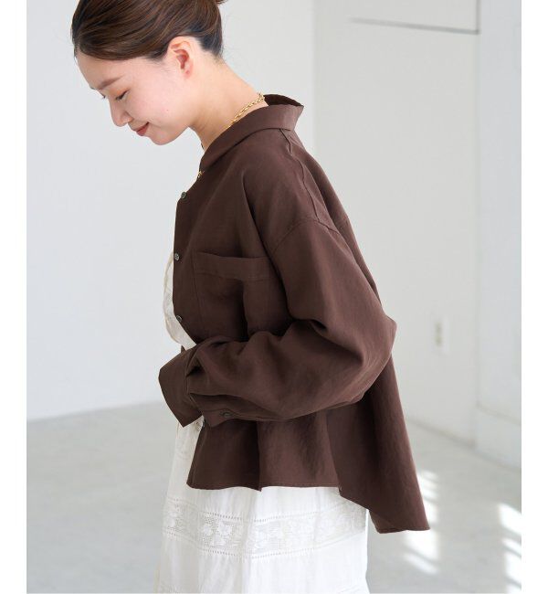 IENA「フィブリルポプリンショートシャツ」|シャツ・ブラウス|