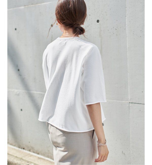 IENA「LEVITAロゴ ハーフスリーブプルオーバー」|ニット・セーター|