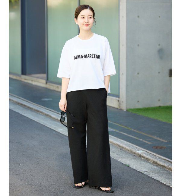 IENA「LEVITAロゴ ハーフスリーブプルオーバー」|ニット・セーター|