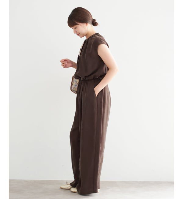 IENA「《追加3》キュプラギャザーネックオールインワン」|オールインワン|