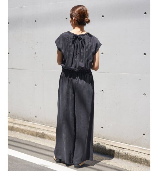 IENA「《追加3》キュプラギャザーネックオールインワン」|オールインワン|