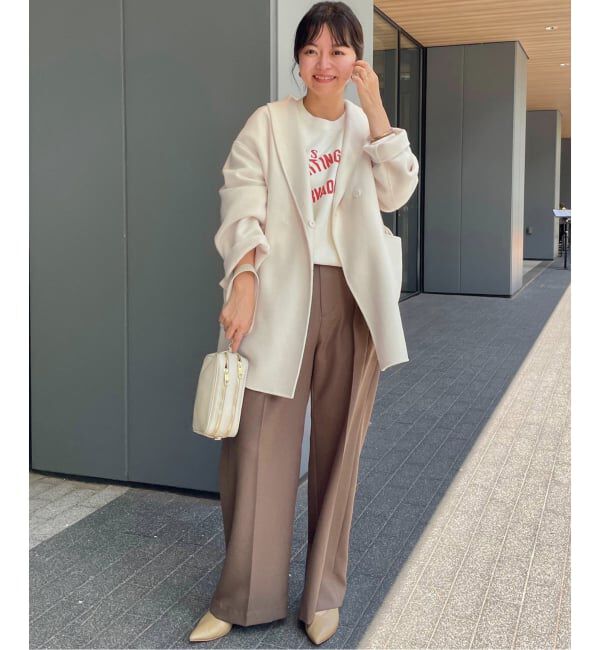 SLOBE IENA「SUPER140 ダブルフェイスベルテッドコート」|その他|