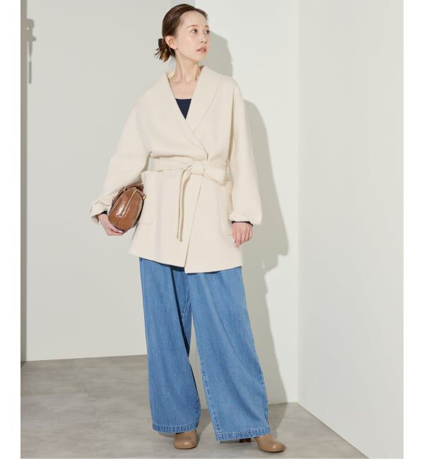 SLOBE IENA「SUPER140 ダブルフェイスベルテッドコート」|その他|