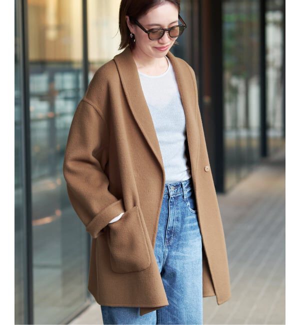 SLOBE IENA「SUPER140 ダブルフェイスベルテッドコート」|その他|