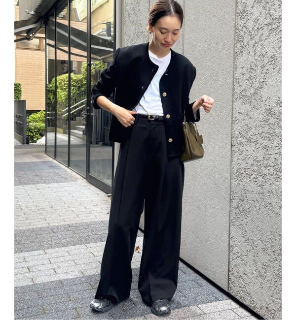 SLOBE IENA「《一部WEB・店舗限定カラーあり》ダブルフェイスニットジャケット」|カーディガン|