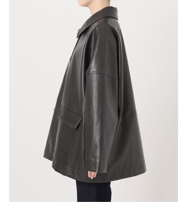 SLOBE IENA「《WEB限定/追加》フェイクレザーブルゾン」|ライダースジャケット|