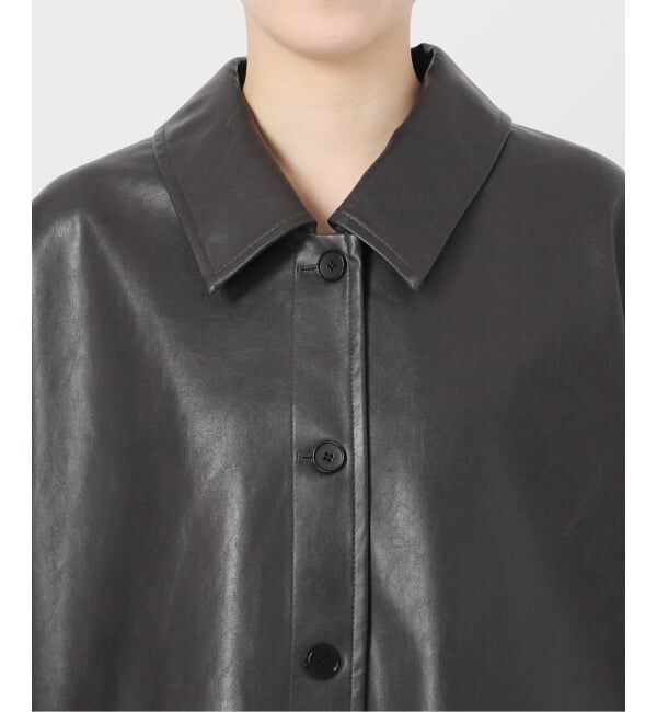 SLOBE IENA「《WEB限定/追加》フェイクレザーブルゾン」|ライダースジャケット|