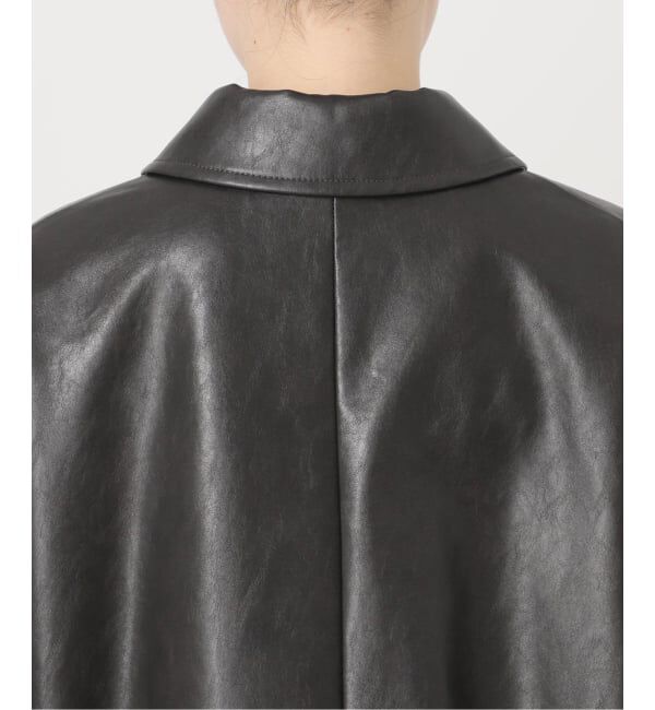 SLOBE IENA「《WEB限定/追加》フェイクレザーブルゾン」|ライダースジャケット|