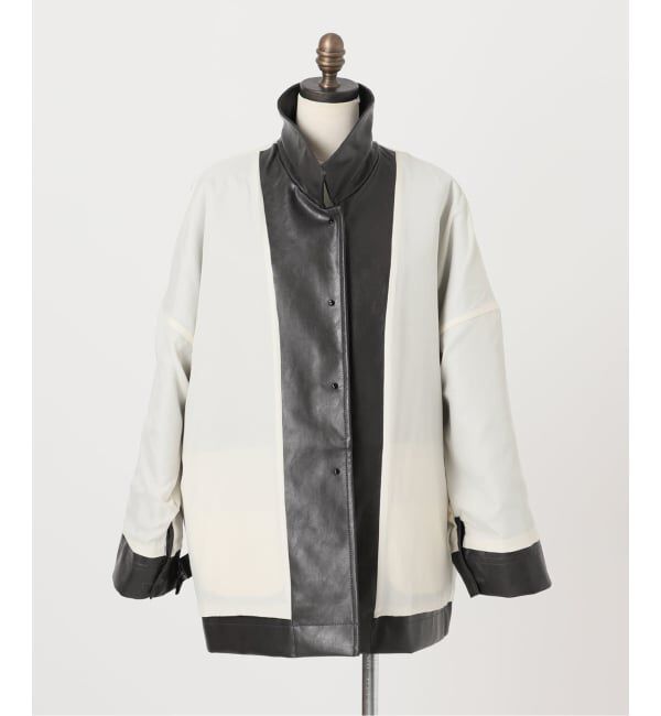 SLOBE IENA「《WEB限定/追加》フェイクレザーブルゾン」|ライダースジャケット|