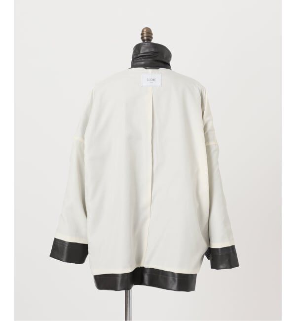 SLOBE IENA「《WEB限定/追加》フェイクレザーブルゾン」|ライダースジャケット|