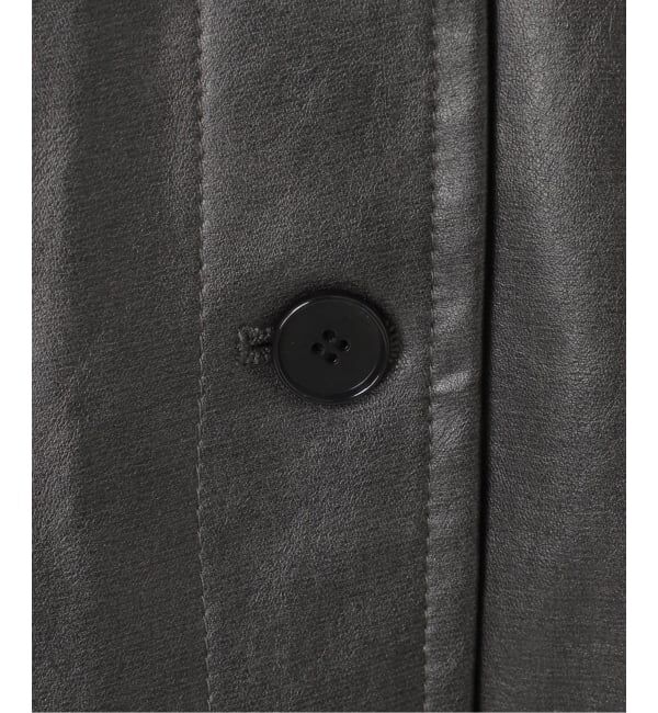 SLOBE IENA「《WEB限定/追加》フェイクレザーブルゾン」|ライダースジャケット|