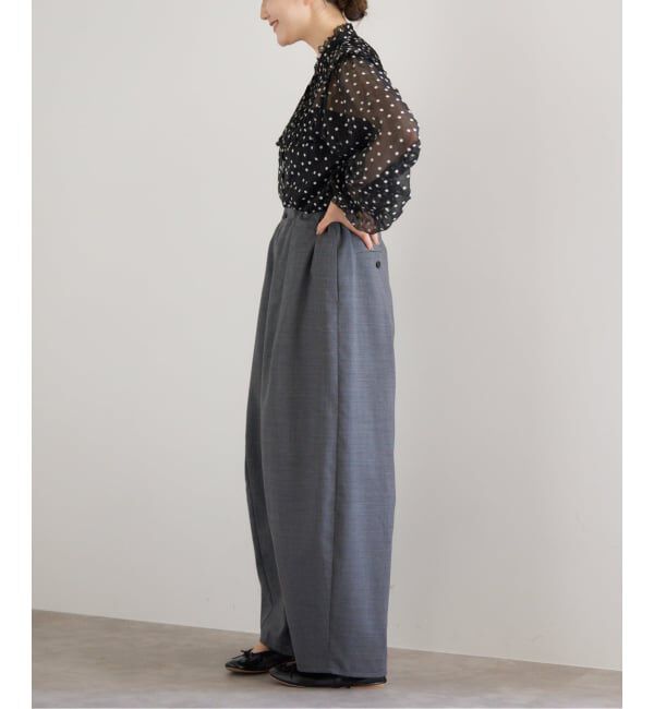 IENA「《WEB限定/追加2》楊柳フリルピンタックブラウス」|シャツ・ブラウス|