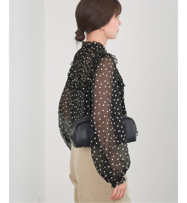 IENA「《WEB限定/追加2》楊柳フリルピンタックブラウス」|シャツ・ブラウス|