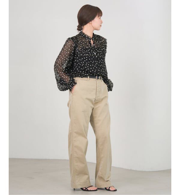 IENA「《WEB限定/追加2》楊柳フリルピンタックブラウス」|シャツ・ブラウス|